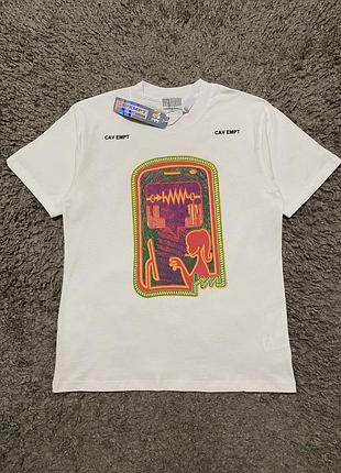 Футболка cav empt чоловіча з принтом біла made in japan