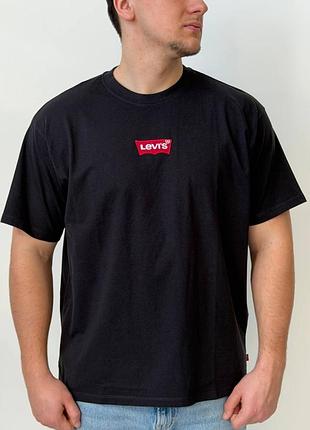 Футболка levis «badge caviar - black»