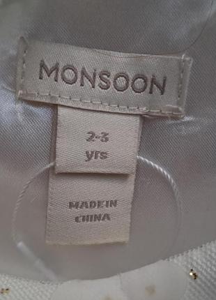 Нарядное платье monsoon 2-3г 6