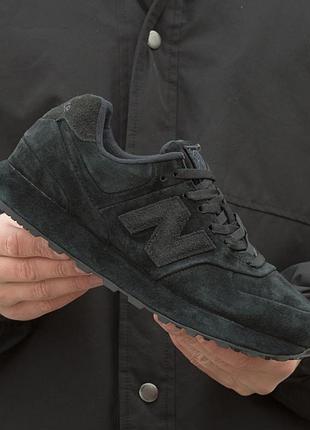 New balance 574 x stone island black, кроссовки мужские черные, кроссовки женские черные, кроссовки 1950 баланс черные