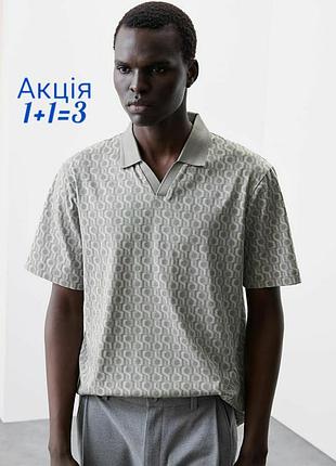 Футболка-поло autograph supima cotton с геометрическим узором