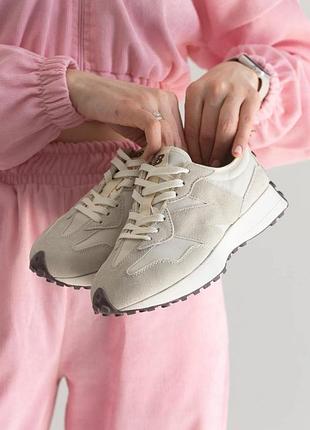 Кроссовки new balance 327 light beige