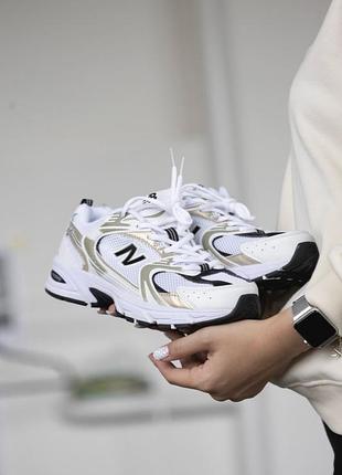 Кроссовки new balance 530 white silver gold
