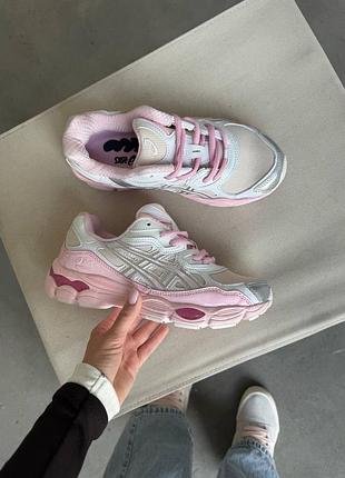 Asics gel-nyc pink beige silver