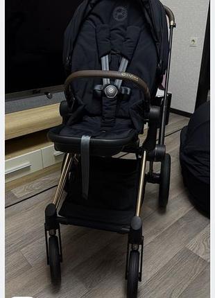 Cybex priam 4.0 2 в 1 deep black/rose gold