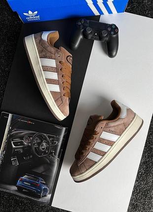 Чоловічі кросівки adidas originals campus 00s new brown white