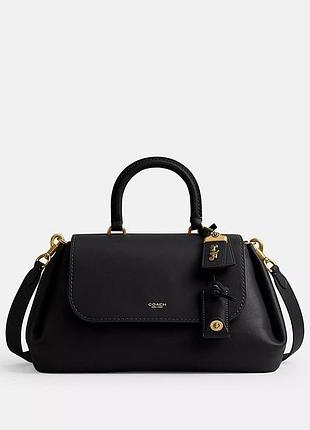 🖤coach slouchy rogue top handle bag premium🖤натуральная кожа брендовая вместительная стильная повседневная сумка