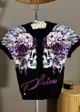 Оригінальна трикотажна футболка philipp plein