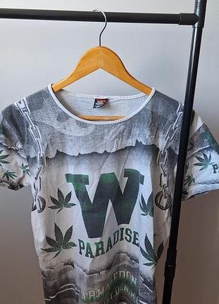 Футболка white paradise sportswear с принтом