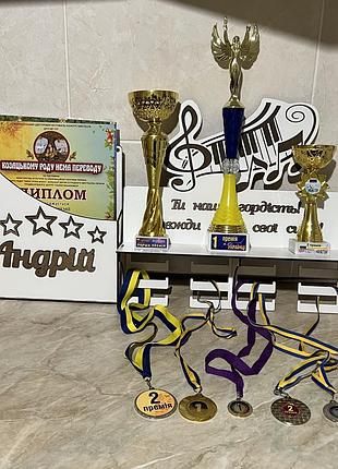 Медальниця полиця для нагород медалей кубків дипломів піаніст фортепіано