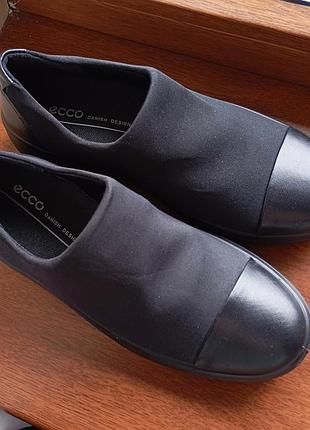 Слипоны ecco soft 7 wedge 470913 gore-tex мембрана оригинал новые размер 35,37,41 черные