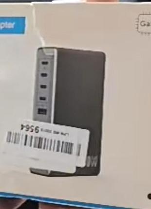 Зарядное устройство gan 200w 4 порта мощная зарядка для macbook и iphone