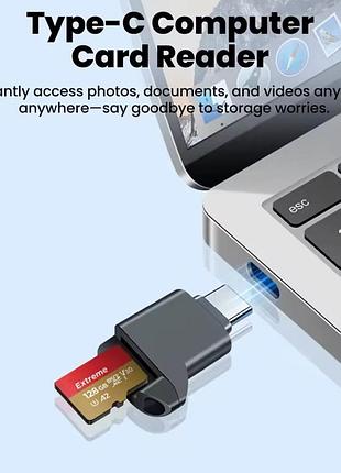 Устройство для чтения карт памяти с type-с 2.0 mini tf card reader арт. 08245