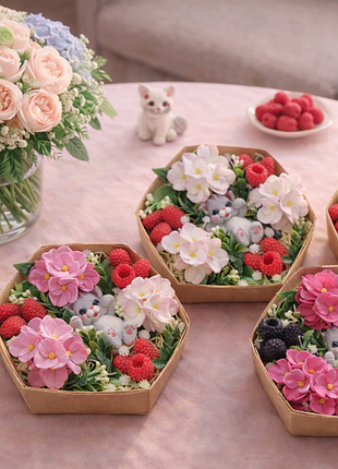 Подарочные ароматные наборы из мыла ручной работы 🌸🐱
​
