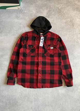 Lonsdale sherpa hooded shirt оригінал нова чоловіча сорочка рубашка овершот оверширт з капюшоном худі кофта пайта балахон реглан на весну весняна