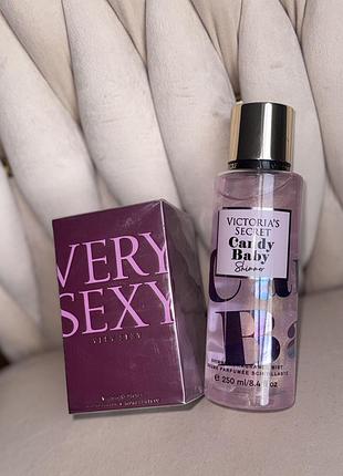Набір victoria’s secret парфуми 100 мл+спрей міст з шимером оригінал сша