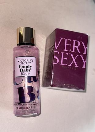 Very sexy 2в1 набір victoria’s secret парфуми 100 мл+міст для тіла з шимером оригінал сша