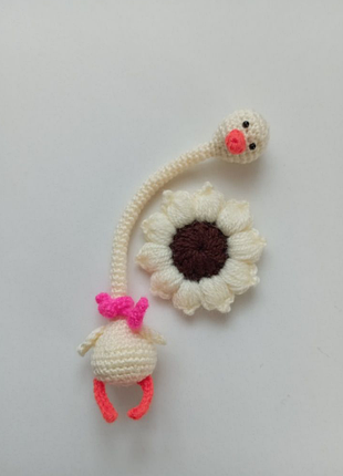Гусочка завязка на сумку. вязаная игрушка. амигуруми. брелок/подвеска/аксессуар/подарок/сувенир. ручная работа.