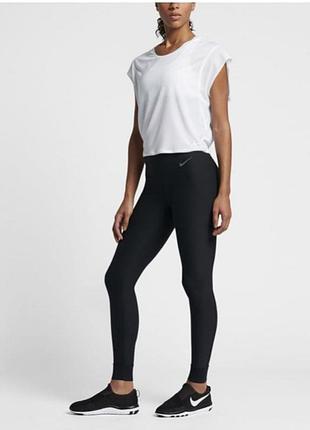 Черные спортивные лосины nike tee dry fit