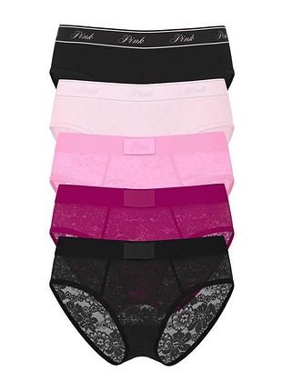 Набор трусиков хипхаггеров victoria's secret pink