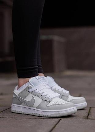 Р. 36-45 кроссовки nike sb dunk low white grey nk212