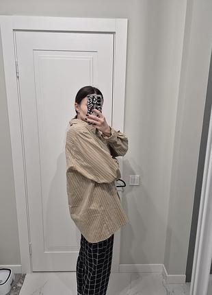 Рубашка свободного кроя prettylittlething беж