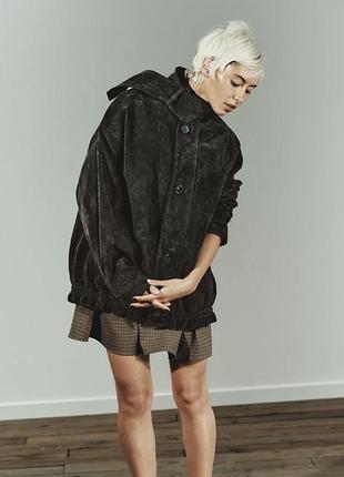 Замшева шкіряна куртка zara