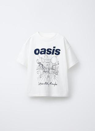 Подростковая футболка для мальчика zara 0722/602 140 см Белая