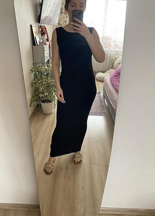 Чорна сукня максі 95% котон