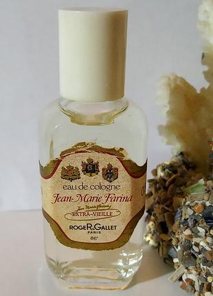 Jean marie farina extra-vielle roger&amp;gallet eau de cologne 15 мл, оригинал, винтаж