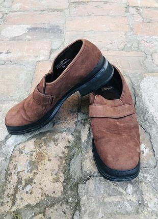Жіночі замшеві нубук лофери esprit (монки), р. 36