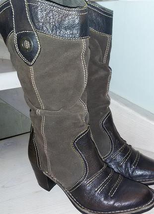 Camel active -стильные сапоги-колбойки,коричневые, р. 37 1/2 (24,2см)