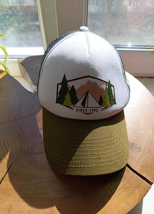 Кепка мужская тракер patagonia x quicksilver trucker cap/бейсболка/тракерная/хаки/белая/