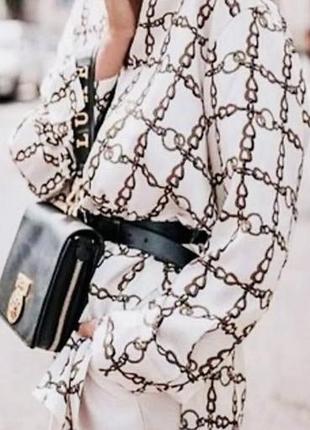 Zara. cтильна сатинова блуза-туніка
