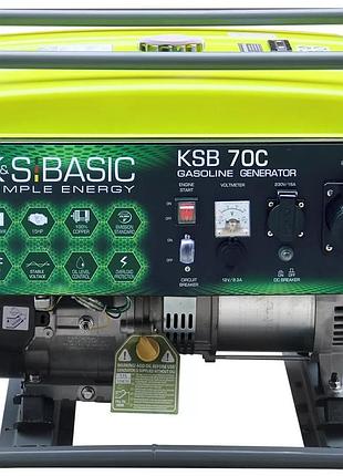 Генератор бензиновый ksb 70c 5,0 квт ручной старт, 220в