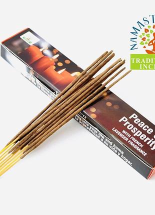 Ароматические палочки мир и процветания namaste india peace &amp; prosperety