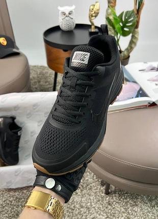 Мужские кроссовки nike zoom structure 17x all black orange