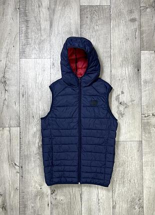 Jack & jones жилетка м размер стеганая демисезонная синяя