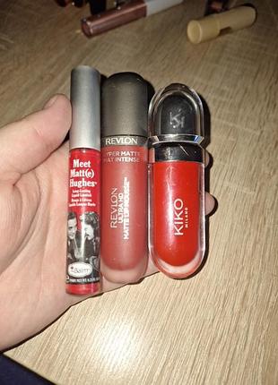 Лот/набор матовых помад revlon,kiko,the balm
