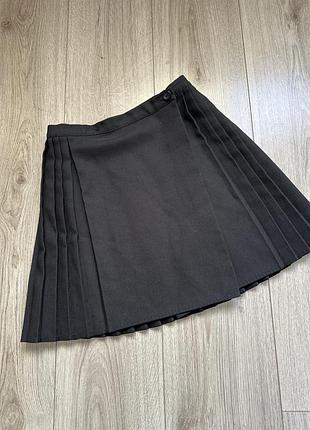 Гарна спідниця тенісна в складку сіра хс6