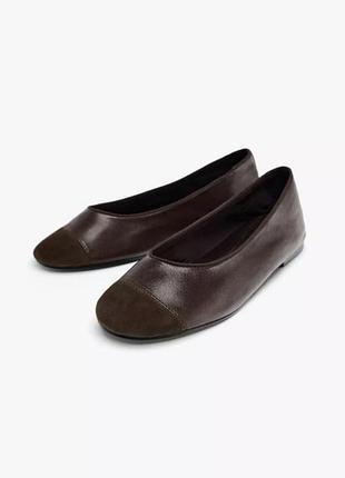 Кожаные балетки zara новые