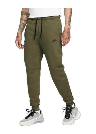 Штаны мужские nike tech fleece jogger olive fb8002-222