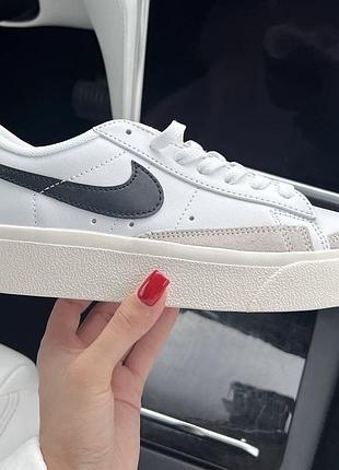 Кеди blazer low white black(висока підошва) sale!!!