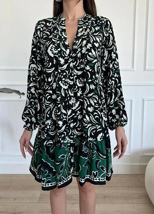 Сукня плаття жіноча легка сукня в принт zara s