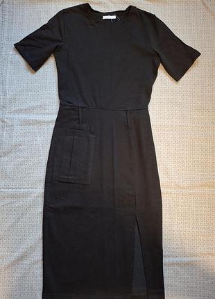 Черное платье zara m 38