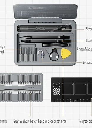 Викрутка електрична duka atuman e3 electric screwdriver set 6