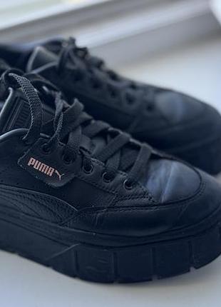 Женские кеды puma черные, 40 размер, 25,5 см