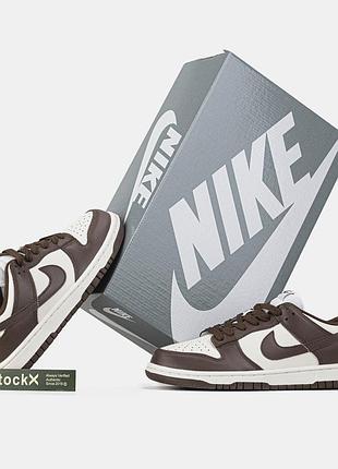 Nike dunk low team chocolate brown white