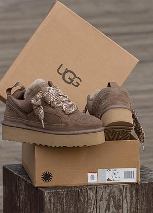 Ugg lowmel sneaker platform brown-olive 6