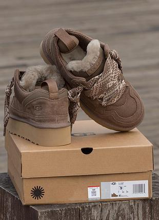 Ugg lowmel sneaker platform brown-olive 3